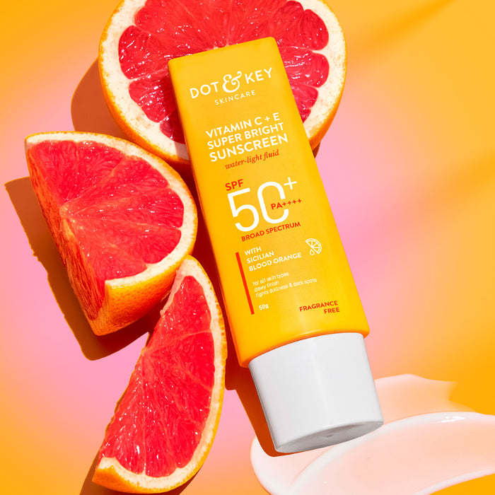 Dot & Key Vitamin C + E Sunscreen SPF 50+ – Glow + Protection in One! Dot & Key Vitamin C + E Sunscreen SPF 50+ – Glow + Protection in One!